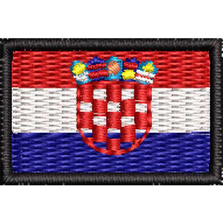 Patch Bordado Micro Bandeira Croacia 2x3 cm Cód.MIBP42