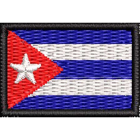 Patch Bordado Micro Bandeira Cuba 2x3 cm Cód.MIBP95