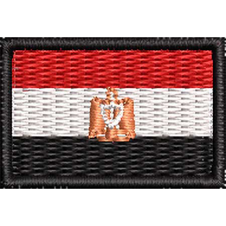 Patch Bordado Micro Bandeira Egito 2x3 cm Cód.MIBP54