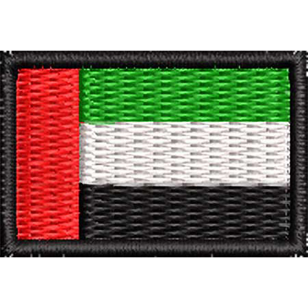 Patch Bordado Micro Bandeira Emirados Arabes 2x3 cm Cód.MIBP27