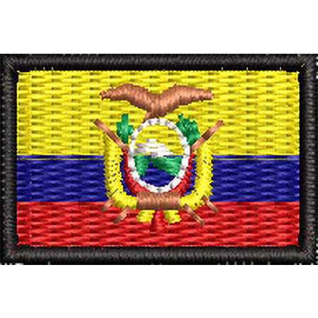 Patch Bordado Micro Bandeira Equador 2x3 cm Cód.MIBP37