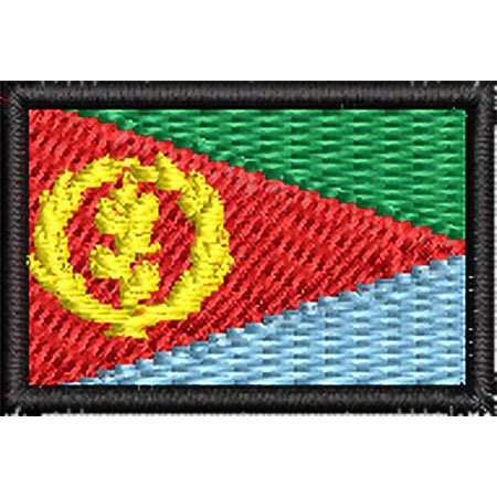 Patch Bordado Micro Bandeira Eritreia 2x3 cm Cód.MIBP190