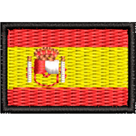 Patch Bordado Micro Bandeira Espanha 2x3 cm Cód.MIBP15