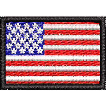 Patch Bordado Micro Bandeira Estados Unidos 2x3 cm Cód.MIBP24