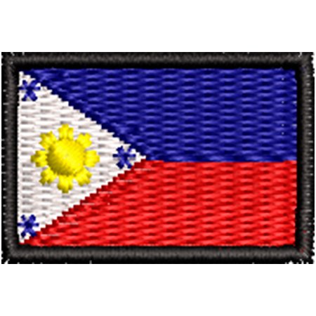 Patch Bordado Micro Bandeira Filipinas 2x3 cm Cód.MIBP153