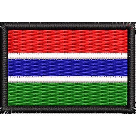Patch Bordado Micro Bandeira Gambia 2x3 cm Cód.MIBP192