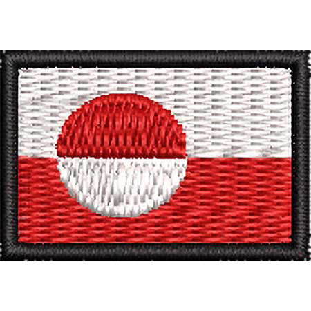 Patch Bordado Micro Bandeira Groelândia 2x3 cm Cód.MIBP269