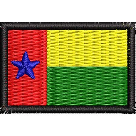 Patch Bordado Micro Bandeira Guiné-Bissau 2x3 cm Cód.MIBP196