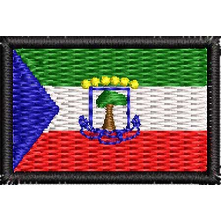 Patch Bordado Micro Bandeira Guiné Equatorial 2x3 cm Cód.MIBP198