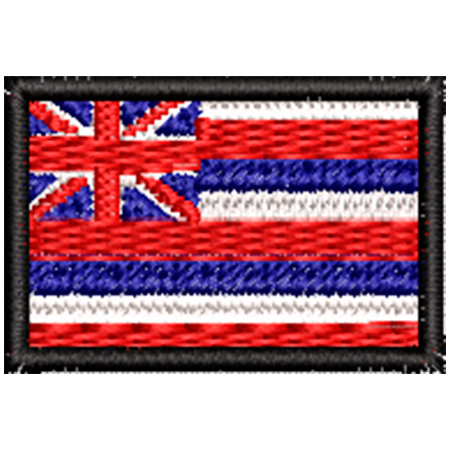 Patch Bordado Micro Bandeira Havai 2x3 cm Cód.MIBP248