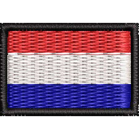 Patch Bordado Micro Bandeira Holanda 2x3 cm Cód.MIBP5