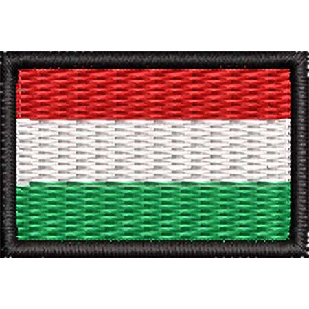 Patch Bordado Micro Bandeira Hungria 2x3 cm Cód.MIBP63