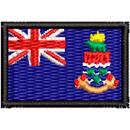 Patch Bordado Micro Bandeira Ilha Cayman 2x3 cm Cód.MIBP107