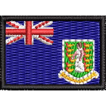 Patch Bordado Micro Bandeira Ilhas Virgens Britânicas 2x3 cm Cód.MIBP293