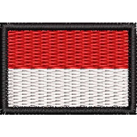 Patch Bordado Micro Bandeira Indonésia 2x3 cm Cód.MIBP128