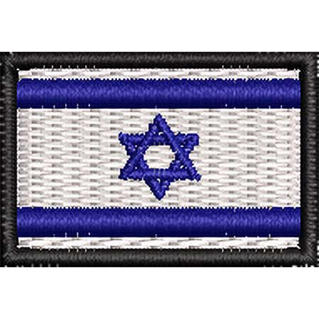 Patch Bordado Micro Bandeira Israel 2x3 cm Cód.MIBP49