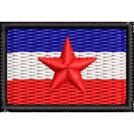 Patch Bordado Micro Bandeira Iugoslávia 2x3 cm Cód.MIBP84