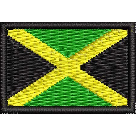 Patch Bordado Micro Bandeira Jamaica 2x3 cm Cód.MIBP117