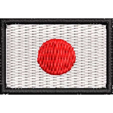 Patch Bordado Micro Bandeira Japão 2x3 cm Cód.MIBP8