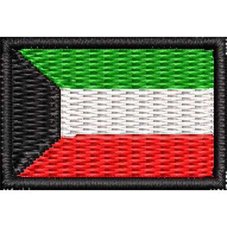Patch Bordado Micro Bandeira Kuwait 2x3 cm Cód.MIBP30