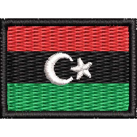 Patch Bordado Micro Bandeira Líbia Desde 2011 2x3 cm Cód.MIBP295