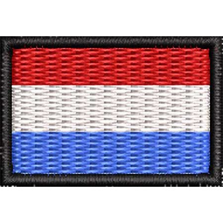 Patch Bordado Micro Bandeira Luxemburgo 2x3 cm Cód.MIBP110