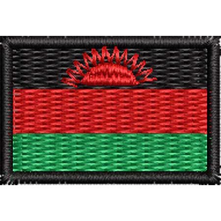 Patch Bordado Micro Bandeira Malawi 2x3 cm Cód.MIBP210