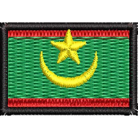 Patch Bordado Micro Bandeira Mauritânia 2x3 cm Cód.MIBP213