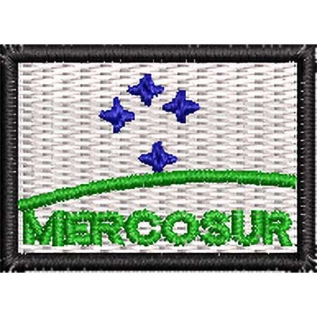 Patch Bordado Micro Bandeira Mercosur 2x3 cm Cód.MIBP252