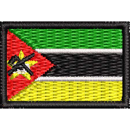Patch Bordado Micro Bandeira Moçambique 2x3 cm Cód.MIBP81
