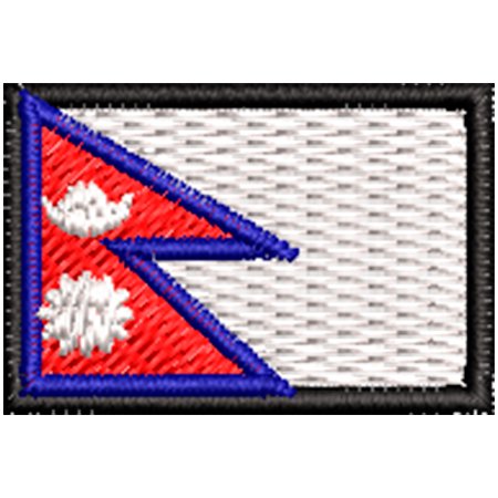 Patch Bordado Micro Bandeira Nepal 2x3 cm Cód.MIBP149