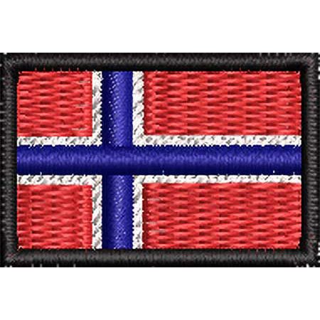 Patch Bordado Micro Bandeira Noruega 2x3 cm Cód.MIBP89
