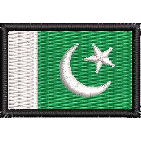 Patch Bordado Micro Bandeira Paquistão 2x3 cm Cód.MIBP221