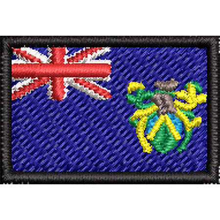 Patch Bordado Micro Bandeira Pitcairn 2x3 cm Cód.MIBP287