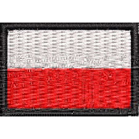 Patch Bordado Micro Bandeira Polonia 2x3 cm Cód.MIBP16