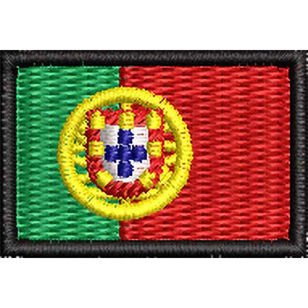 Patch Bordado Micro Bandeira Portugal 2x3 cm Cód.MIBP44