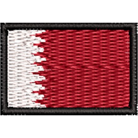 Patch Bordado Micro Bandeira Qatar 2x3 cm Cód.MIBP142