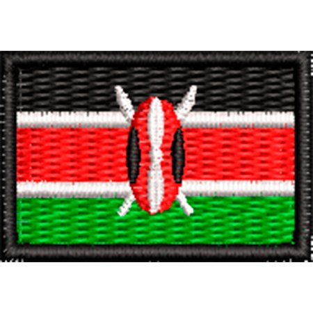 Patch Bordado Micro Bandeira Quênia 2x3 cm Cód.MIBP160