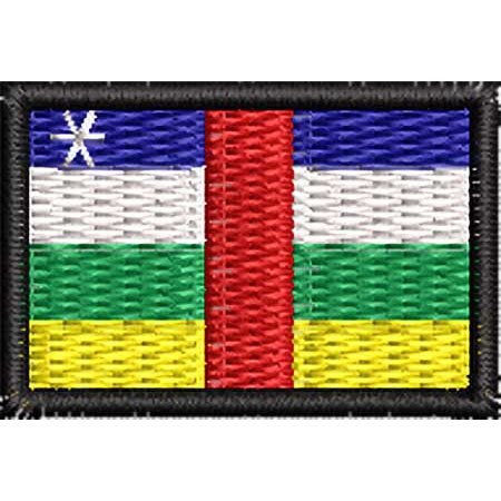 Patch Bordado Micro Bandeira República Centro Africana 2x3 cm Cód.MIBP223