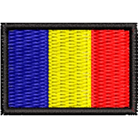 Patch Bordado Micro Bandeira Romênia 2x3 cm Cód.MIBP134