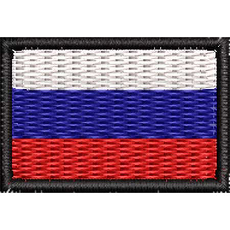Patch Bordado Micro Bandeira Russia 2x3 cm Cód.MIBP43