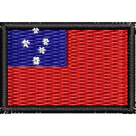 Patch Bordado Micro Bandeira Samoa 2x3 cm Cód.MIBP225