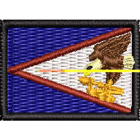 Patch Bordado Micro Bandeira Samoa Americana 2x3 cm Cód.MIBP298