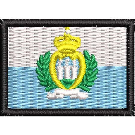 Patch Bordado Micro Bandeira San Marino 2x3 cm Cód.MIBP226