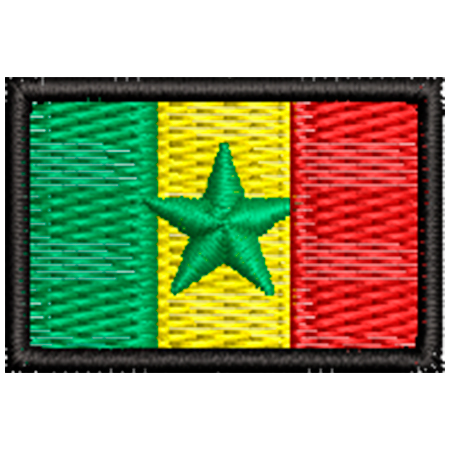 Patch Bordado Micro Bandeira Senegal 2x3 cm Cód.MIBP230