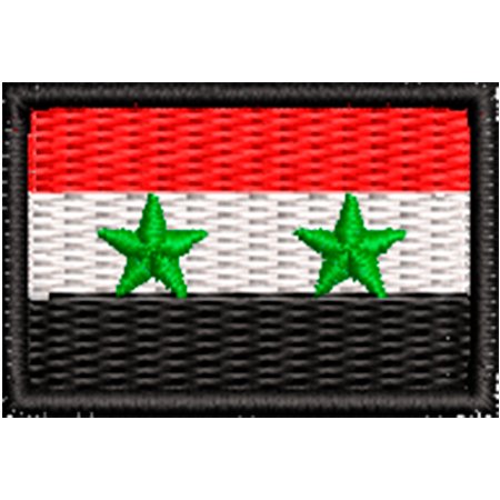 Patch Bordado Micro Bandeira Síria 2x3 cm Cód.MIBP147