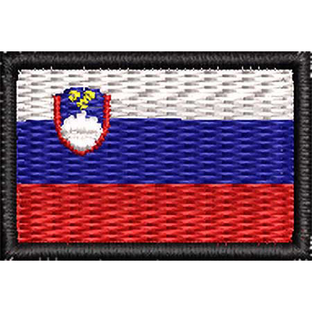Patch Bordado Micro Bandeira Slovenia 2x3 cm Cód.MIBP78
