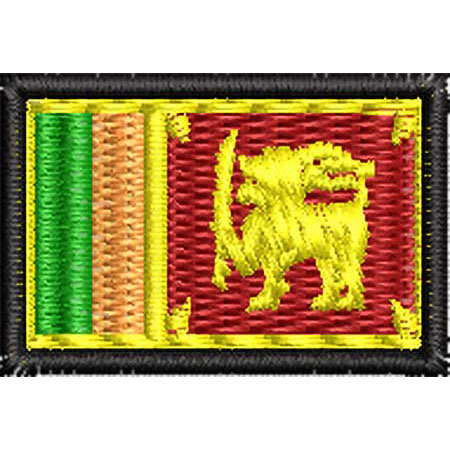 Patch Bordado Micro Bandeira Sri Lanka 2x3 cm Cód.MIBP234