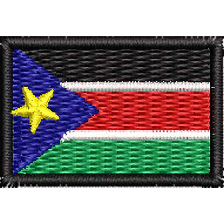 Patch Bordado Micro Bandeira Sudão do Sul 2x3 cm Cód.MIBP237