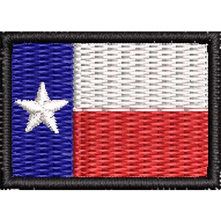 Patch Bordado Micro Bandeira Texas 2x3 cm Cód.MIBP294